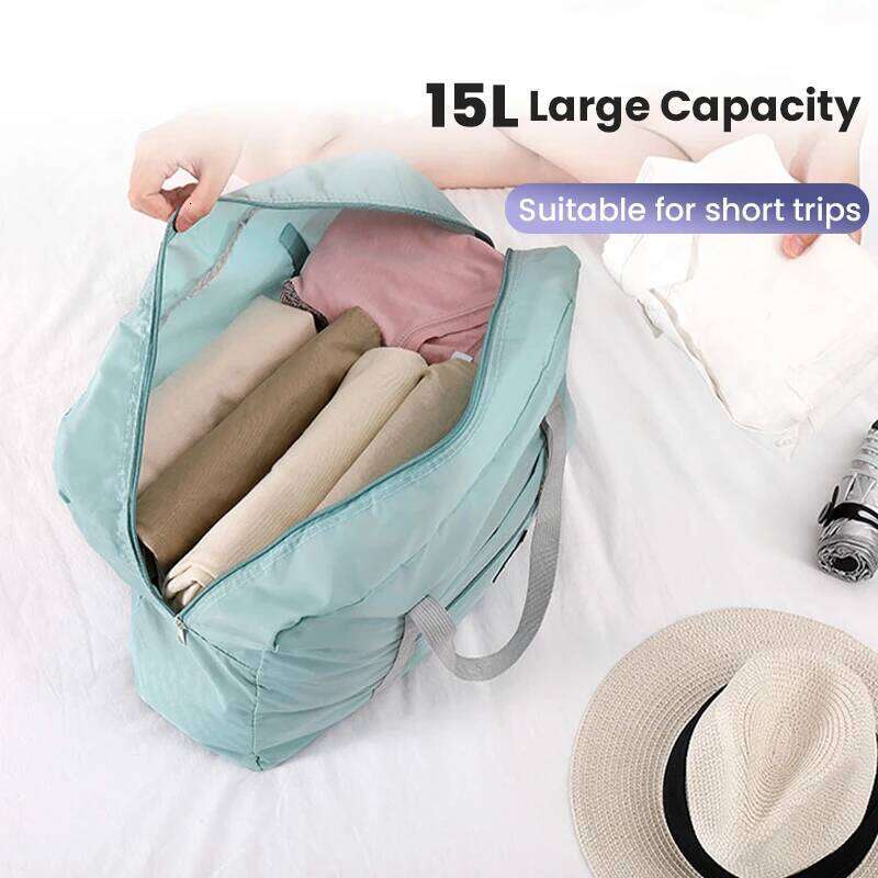 Fashionable Foldable Travel Bag: Large Capacity, Splash-Proof Carry-On Luggage Handbag for Unisex Fitness & Holiday Trips Y260225