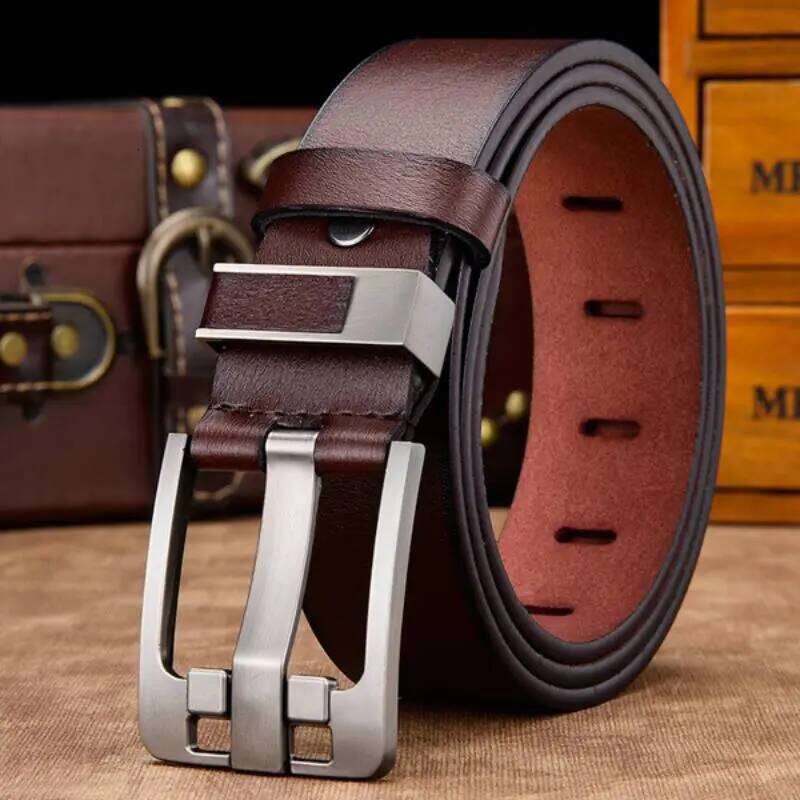 Luxury New Large Plus Size 100-130cm Retro Needle Buckle Men's Belt High Quality Y260225