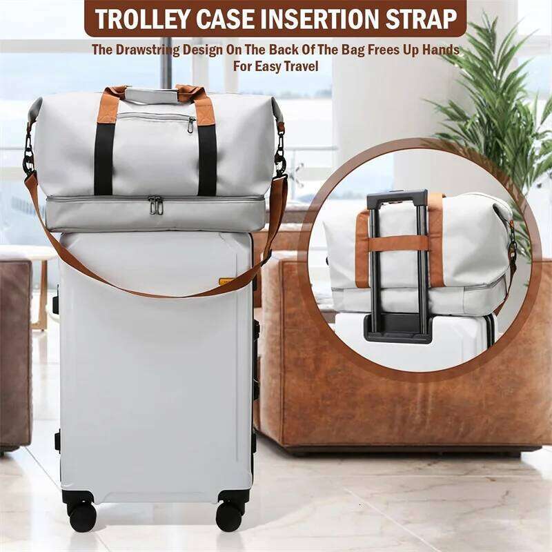 Fashion Travel Bags For Women Large Capacity Men's Sports bag Waterproof Weekend Sac Voyage Female Messenger Bag Dry And Wet Y260225