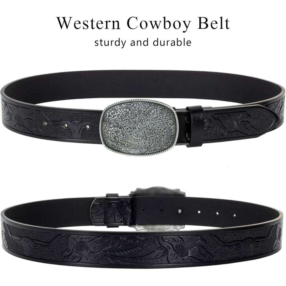 1pc new men's western cowboy belt suitable for casual pants daily sports outfit father's day gift Y260225