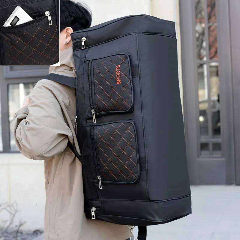 Large Capacity Duffel Bag, Casual Style, Multiple Compartments & Pockets, Perfect for Short Trips, Sports Travel Bag Y260225