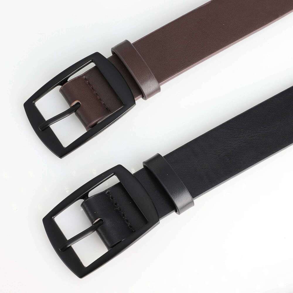 New Men's High-Quality PU Leather Metal Pin Buckle Leisure Business Waistband Fashionable Lady Accessory Designer Belt Y260225