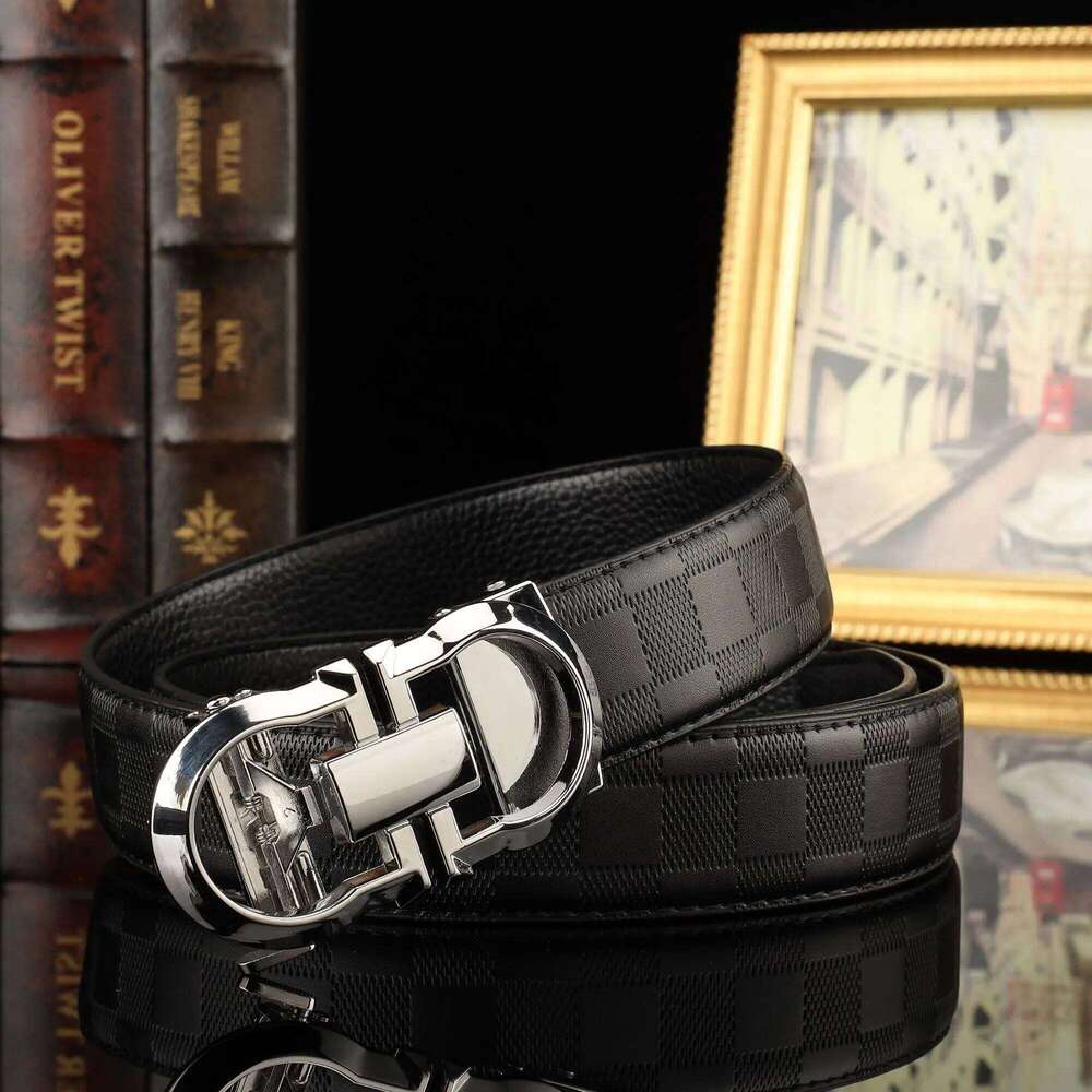 2025 Hot Selling Men's Belt Genuine Leather Automatic Buckle, Luxury High Quality Waistband for Business & Casual Wear Y260225