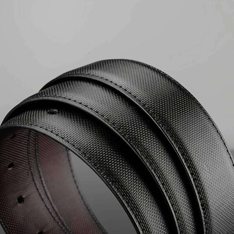 Casual Business Alloy Buckle Double-Sided Wearable Men'S High-End Trendy Belt, Gift For Boyfriend And Dad Y260225