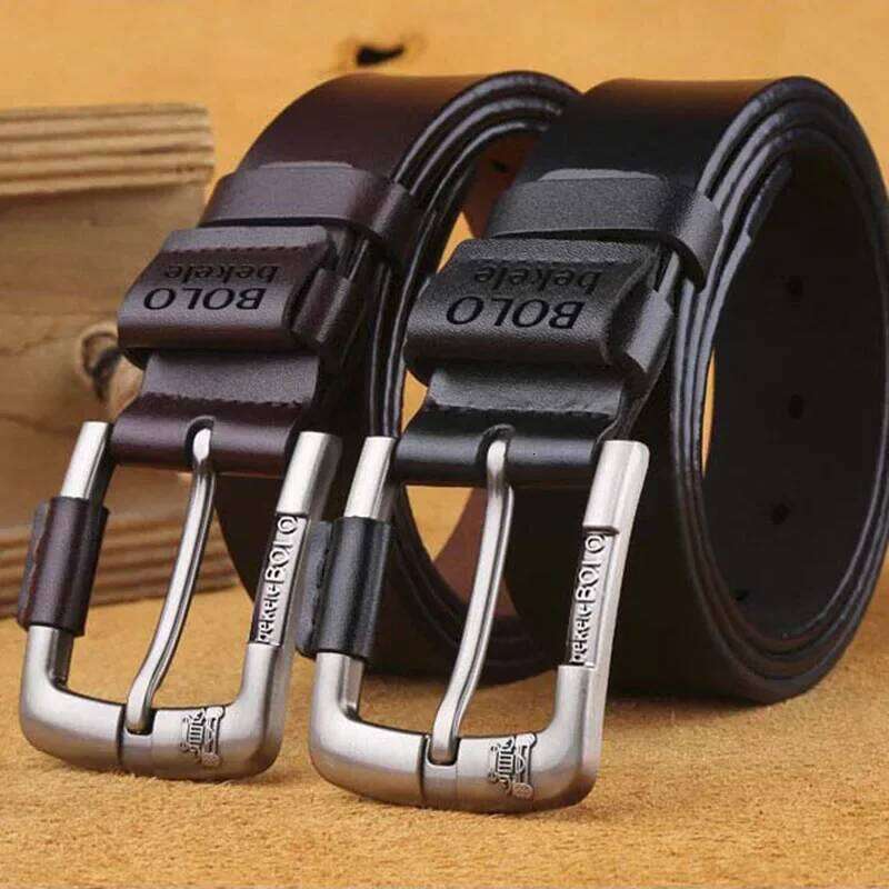 Men's Luxury Genuine Leather Belt 2025 - Designer Brand, Vintage Pin Buckle Waist Straps Y260225