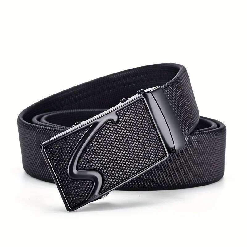Metal Automatic Buckle Men's High-Quality Famous Brand Luxury Work Business Belt Y260225