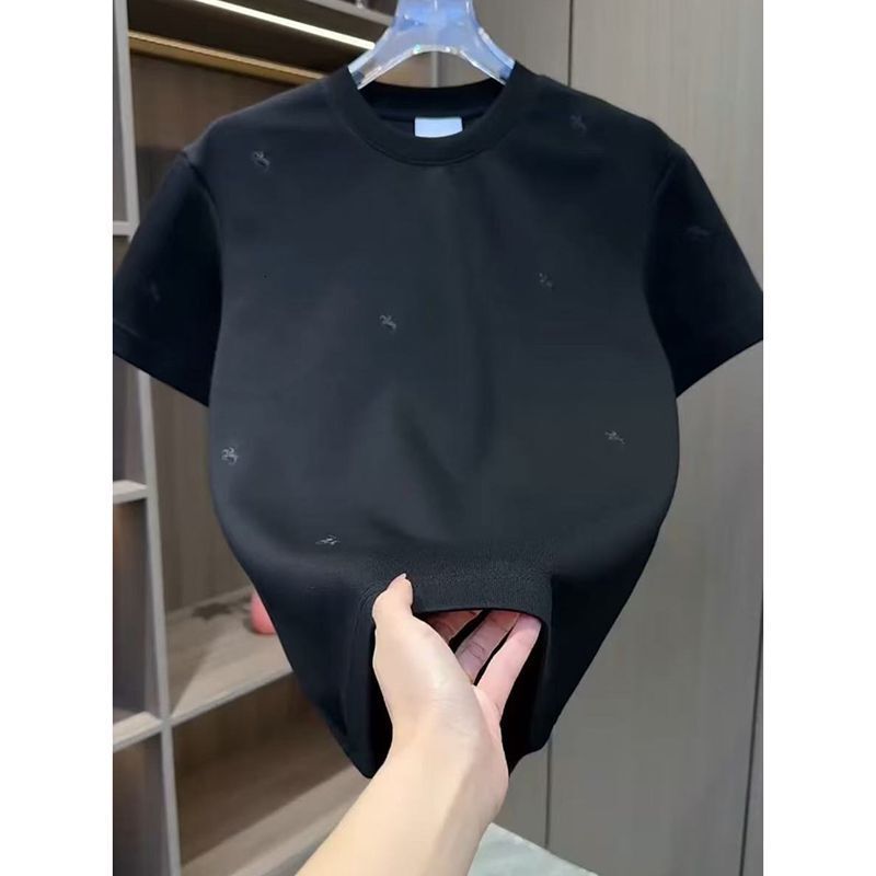 2026 New Designer Men's Short-sleeved T-shirt Short-sleeved Top Fashionable Brand, Light Luxury Style, High-end Texture Simple And Casual Loose-f