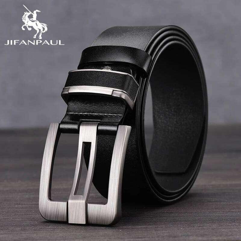 JIFANPAUL New Men's Fashionable Metal Alloy Needle Buckle, Adult Luxury Brand Jeans, Business Casual Belt Y260225