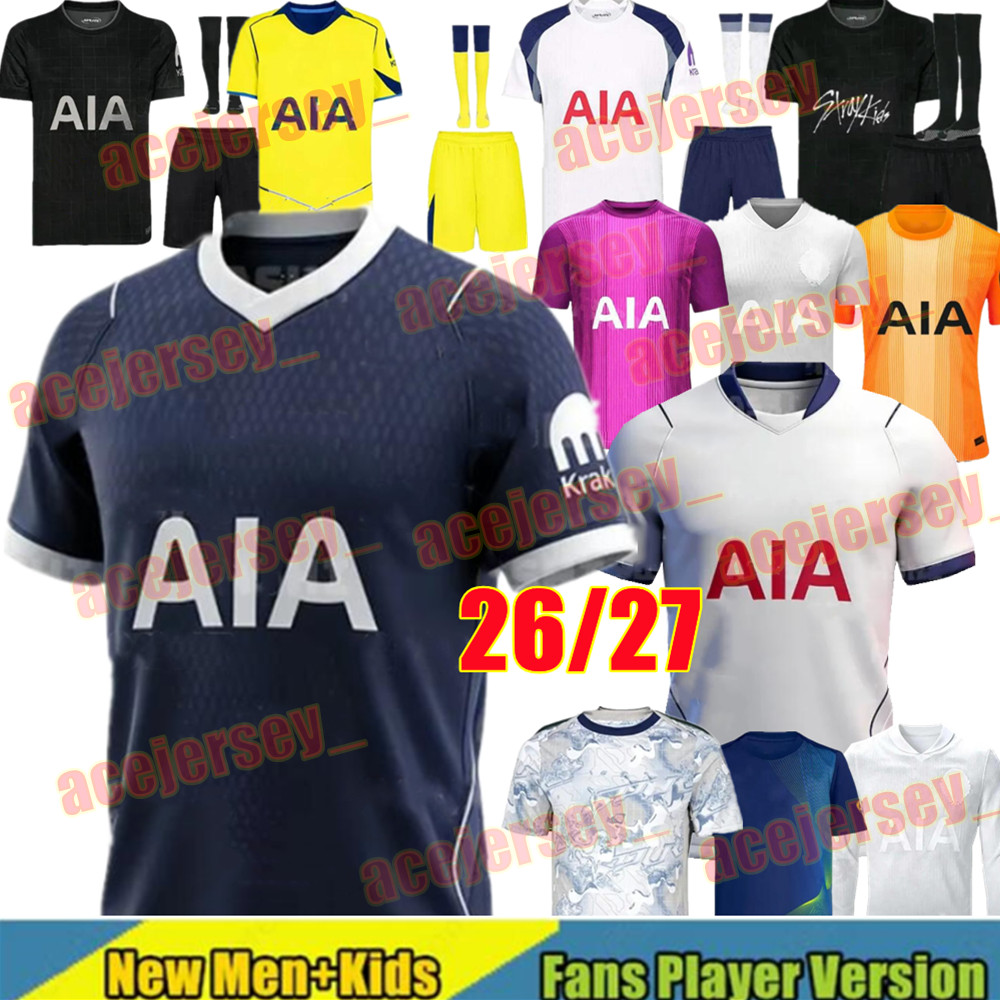 25 2026 2027 Tottenham soccer jerseys MADDISON KUDUS KULUSEVSKI UDOGIE BERGVALL JOHNSON VAN DE VEN XAVI ROMERO RICHARLISON Spurss 25 26 27 kit Football shirt man kids