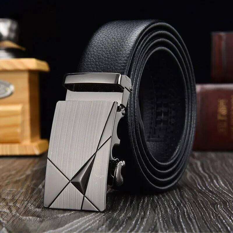 Fashion Business Men's Genuine Luxury Brand Metal Buckle High-Quality PU Leather Soft Belt With Cargo Pants Jeans Y260225