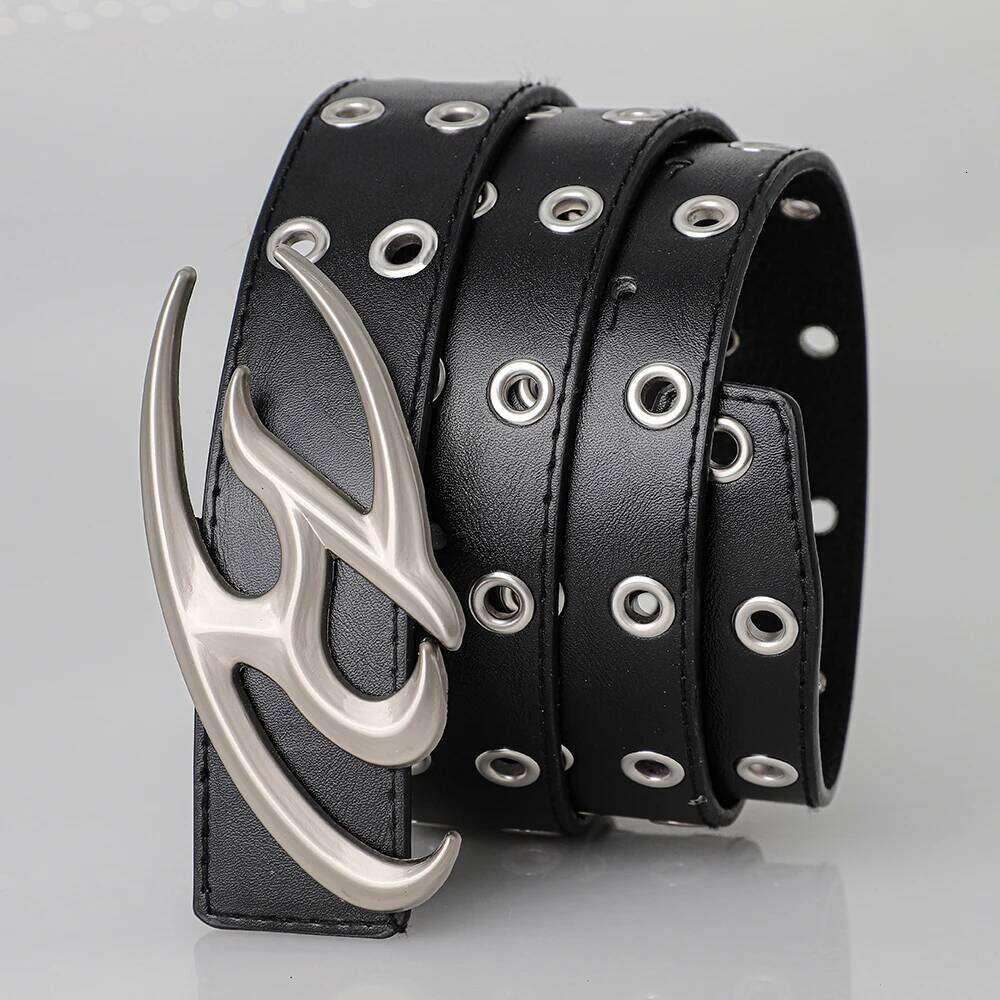 New Stylish Irregular Alloy Buckle Waist Casual Retro Punk Y2k Belt, For Men Women Trendy Accessory Belts, Ideal Gifts Y260225