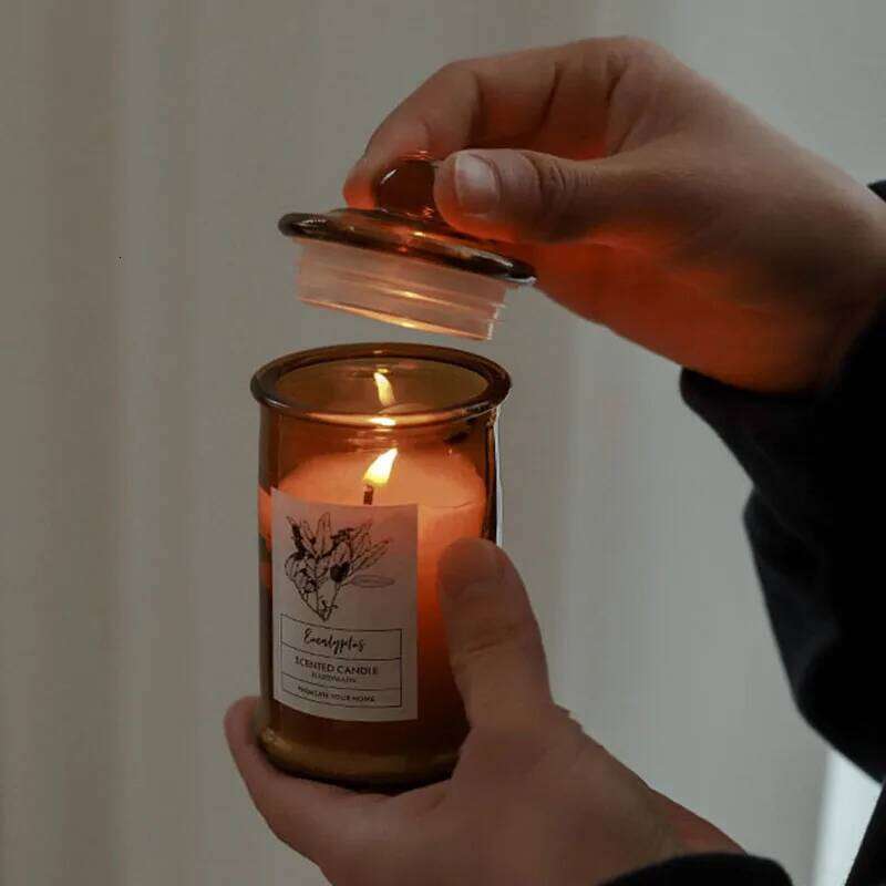 Set Of 8 Empty Glass Jar W/ Lid For Candles Sample Container Apothecary Jars DIY Gift Candle Tins Making Supplies H260225