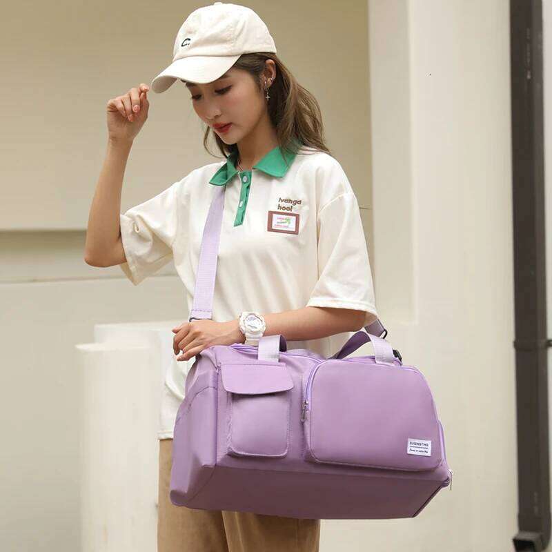 Unisex Large Capacity Travel Sports Gym Bag, Perfect for Weekend Overnight Luggage Bag with Shoe Compartment Y260225