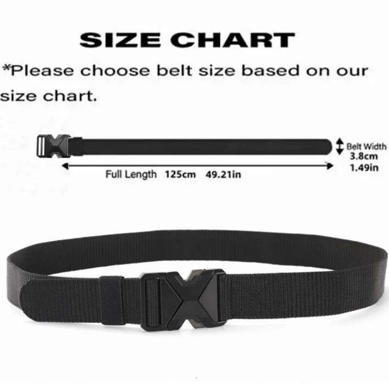 The New 125cm Buckle Nylon Braided Lightweight Breathable Daily Commuter Men's Belt Y260225