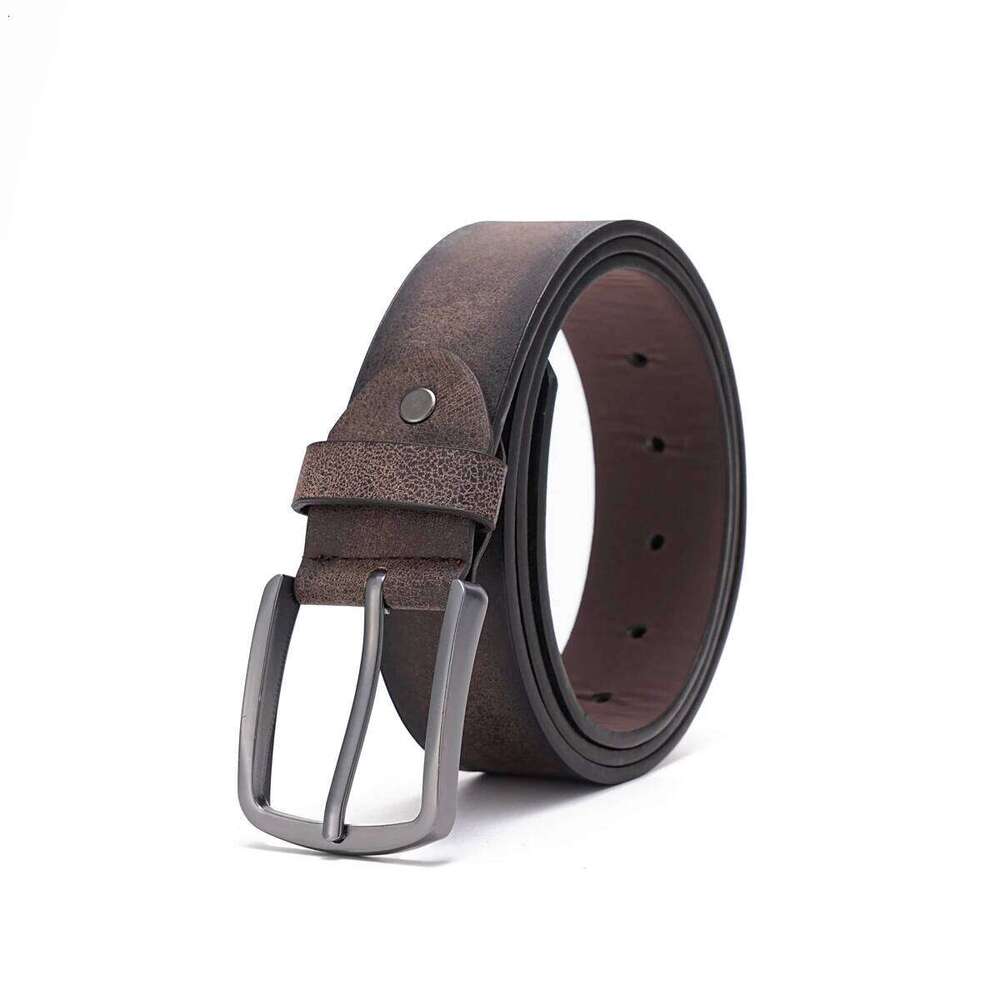 A men's PU belt suitable for leisure business gifts send a perforated nail Y260225