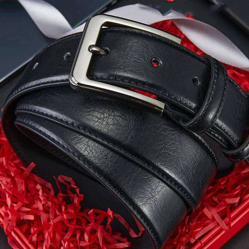 Boys Genuine Leather Pin Buckle Belt Brown Middle-aged Youth Casual Trendy Men's BeltIdeal for gifting Y260225