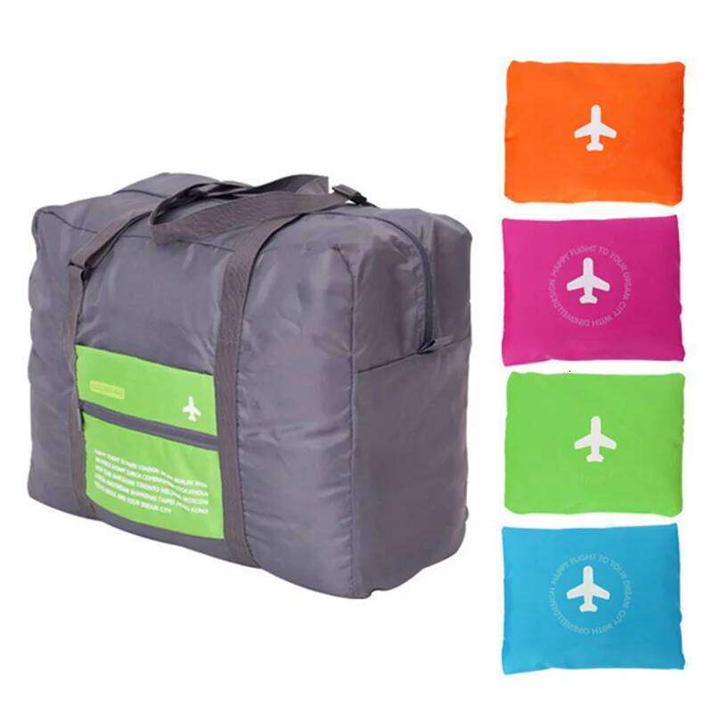 Korean Foldable Square Airplane The Tote Waterproof Handbag Packing Cubes For Oxford Cloth Weekend Travel Bag Luggage Y260225