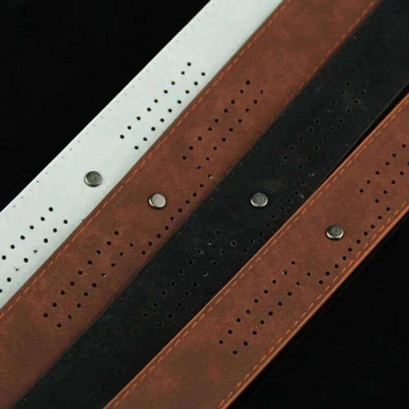 Men's Casual Hollow Rivet Wide PU Leather For New Fashion Strap Male High Quality Jeans Belt Punk Style Y260225
