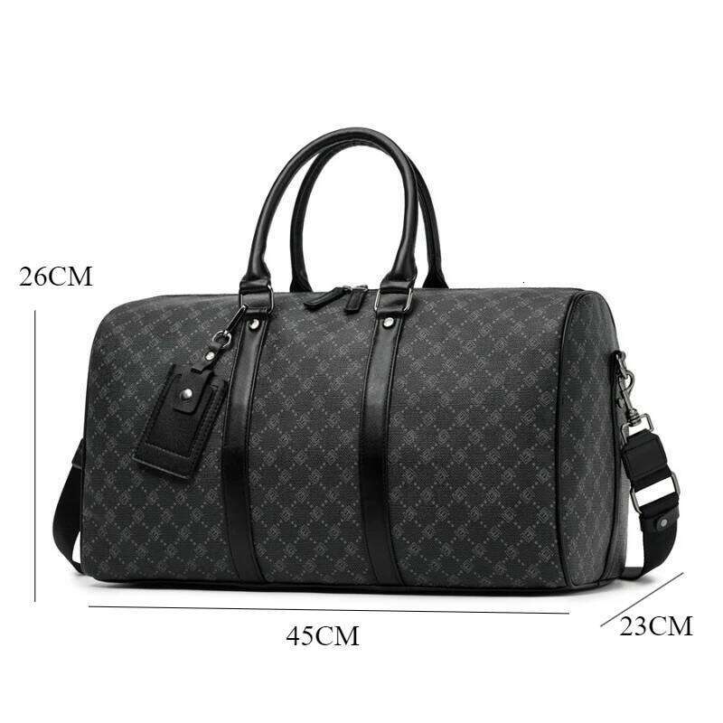 New Fashion Handbags Travel Totes Plaid Printed Business Trip Handbag For Men Large Capacity Crossbody Duffel Bags Y260225