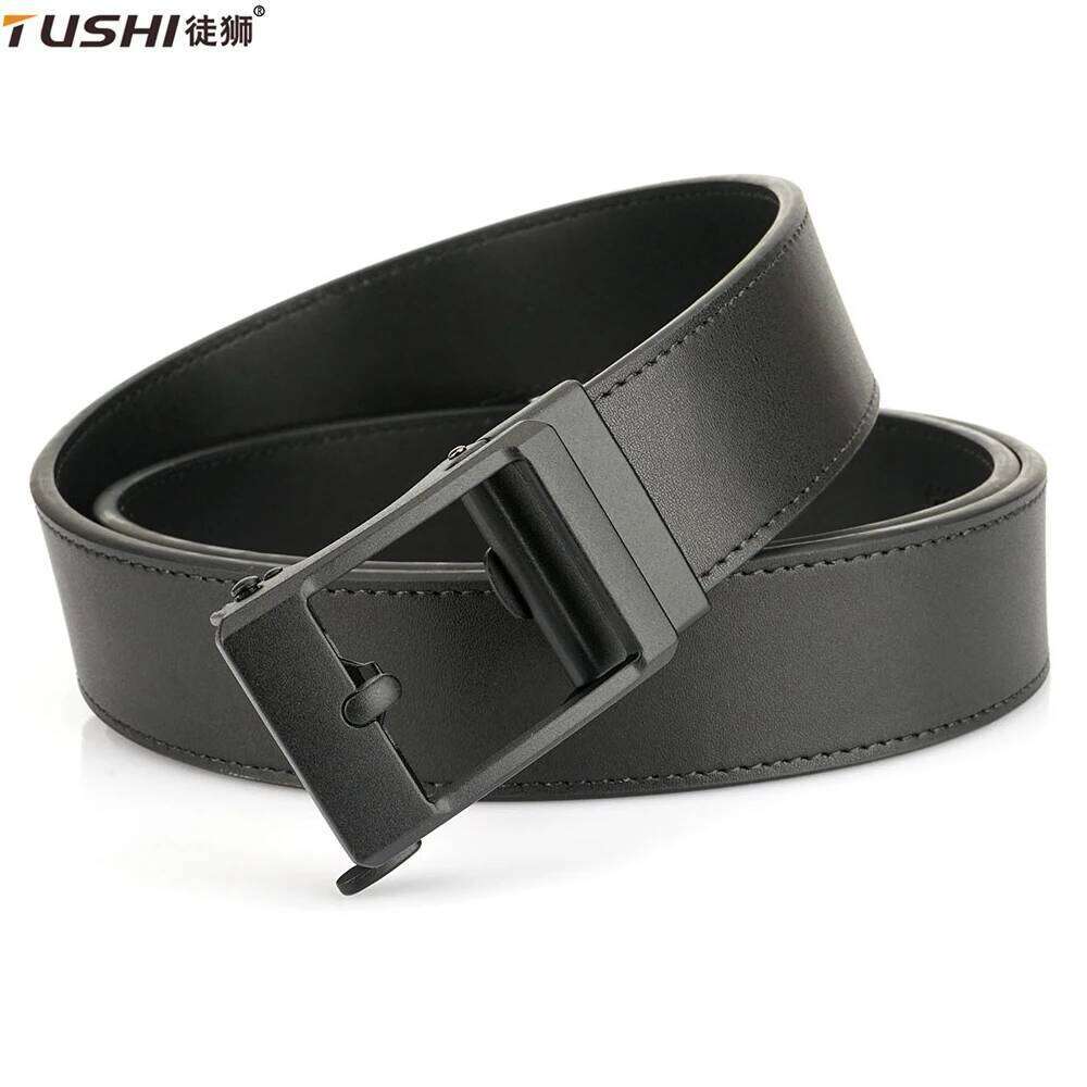 TUSHI Official Policemen Leather Tactical Strong Military Army Rust-Proof Metal Quick Release Buckle Outdoor Work Belt Y260225