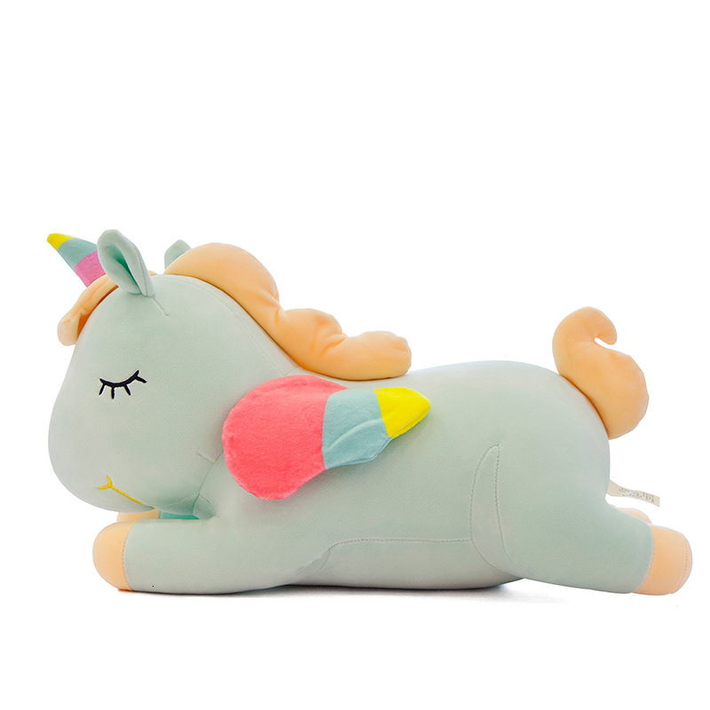 Stuffed Plush Animals Giant Soft toy unicorn Stuffed Silver Horn Unicorn High Quality Sleeping Pillow Animal Bed Decor Cushion Throw Pillow 230620