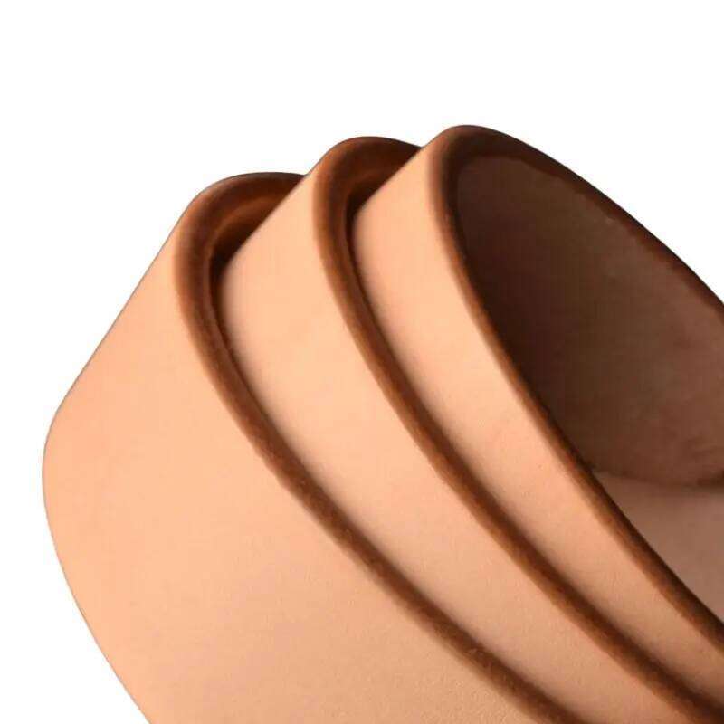 5.0-5.5mm Thick Vegetable Tanned Belt Men's Pin Buckle, Italian Natural Leather Genuine Cowhide Y260225
