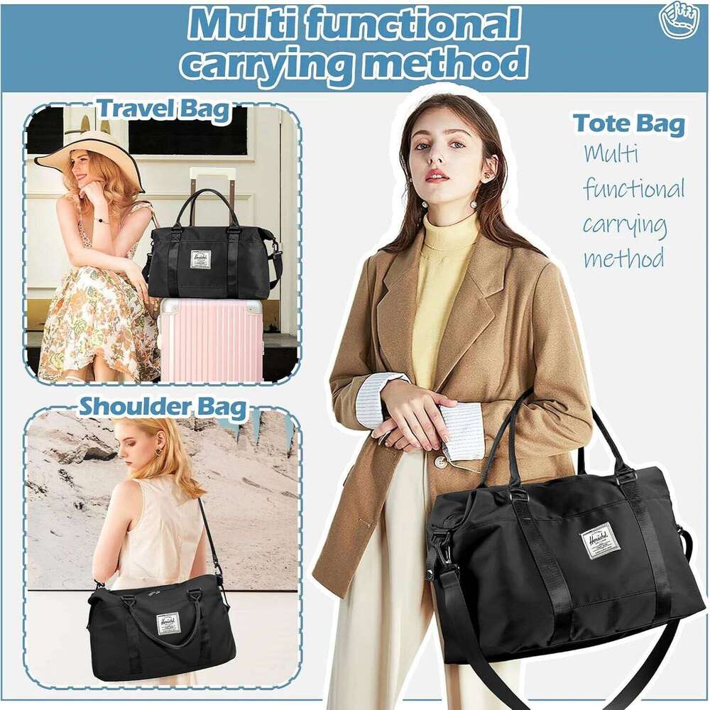 Women's Small Gym Bag, Stylish Duffle Travel Bag Plane, Lightweight Sports Tote with Wet Pocket for Yoga, Pilates, Swimming Y260225