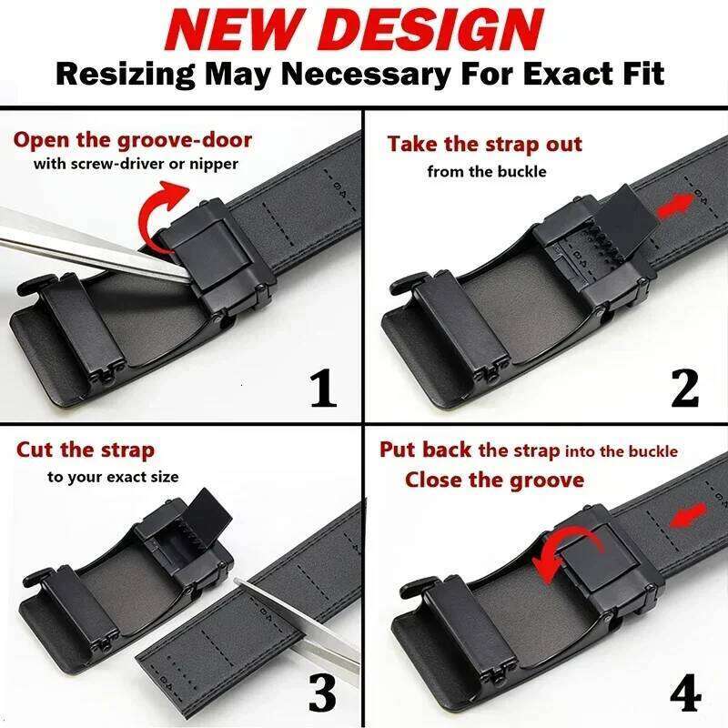 With Alloy Automatic Buckle, Fashion Men's Business Leisure Belt Y260225