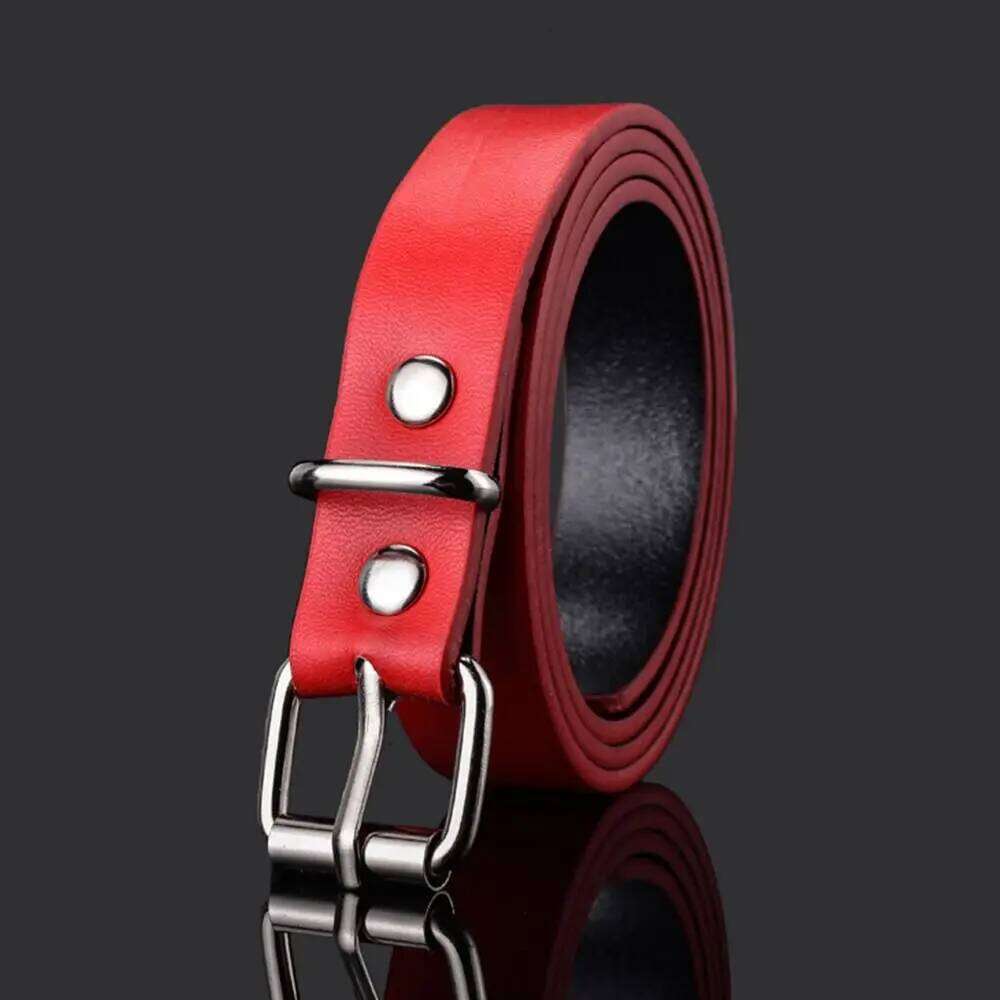Children PU Leather Belts Boys Girls Kid Waist Strap Waistband Metal Buckle For Jeans Pants Trousers Dress Adjustable Belt Y260225
