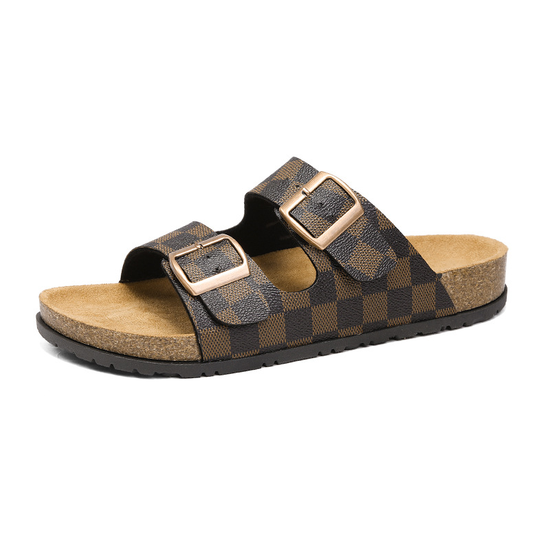 Free Shipping 2026 Summer New Casual Fashion Designer Slippers Flat Bottom Double Button Thick Bottom Sandals for Men and Women