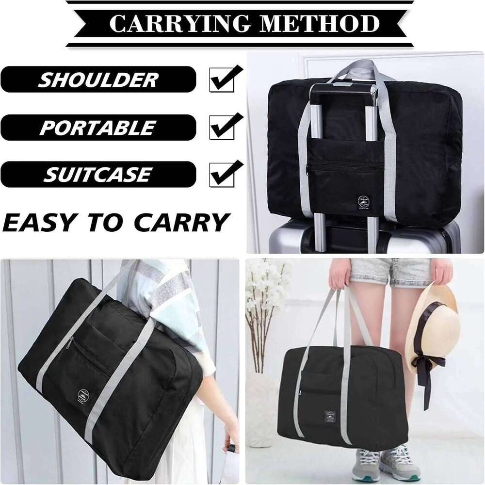 Carry on Luggage Foldable Sports Gym Weekender Overnight Bag Travel Duffel for Men Women Y260225