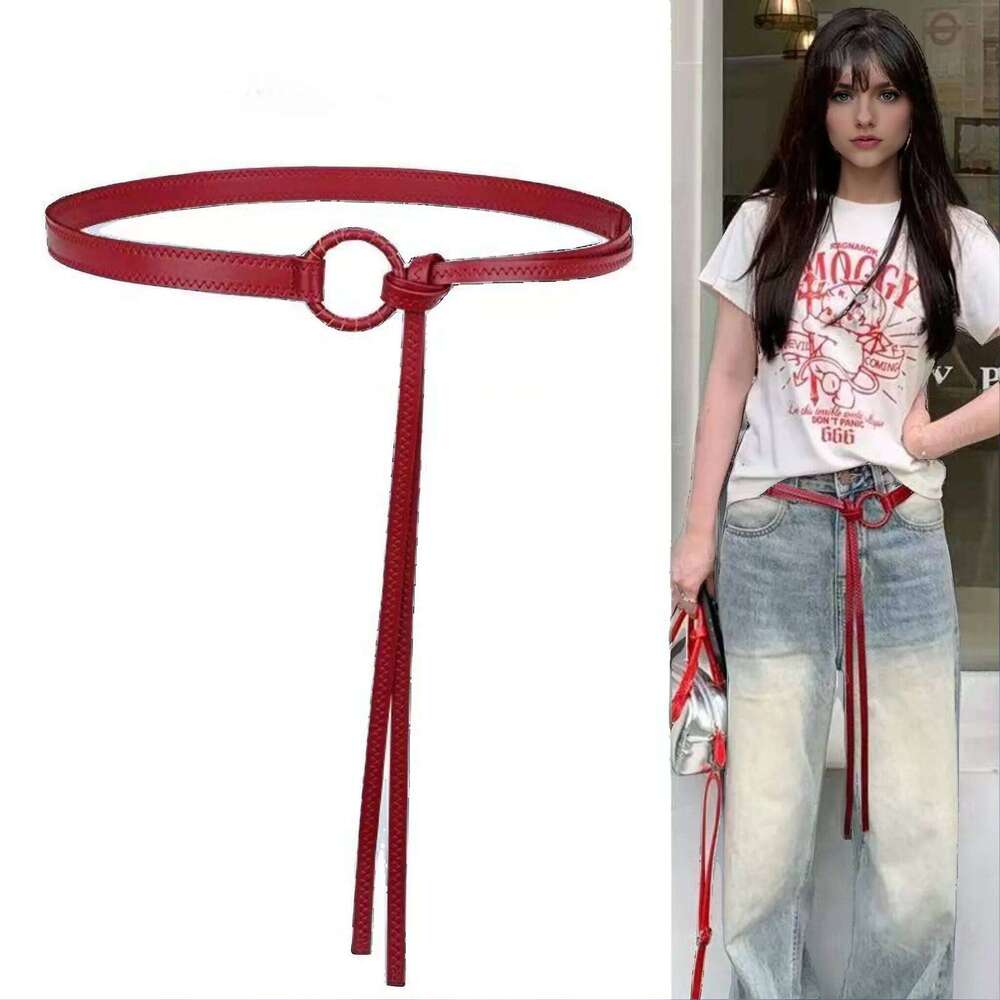 Elegant and fashionable women's waist belt - a variety of colors woven design rope tied luxurious multifunctional belt, ad Y260225