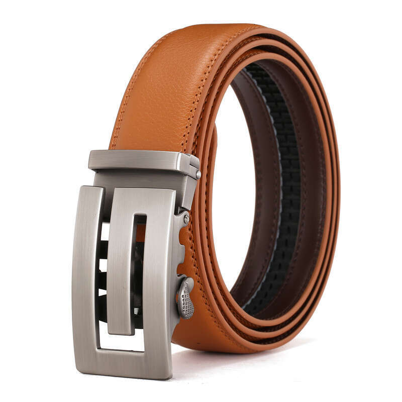 New Men's Leather Belt Alloy Automatic Buckle Business Leisure Youth Middle-aged and Elderly Belt Designer Belt 3.5cm