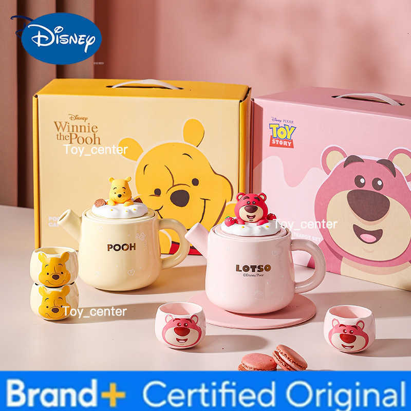 Disney Winnie The Pooh Lotso Teapot Set Cute Tea Making Afternoon Tea Companion Gift High Temperature Teapot Gift for Couples H260225