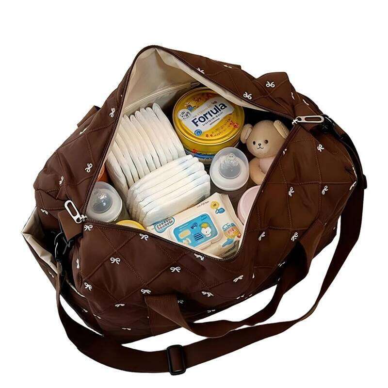 Bow Large Capacity Baby Diaper Bag Fashion Travel Duffel Women with Yoga Fitness Sport Bags Mom Stroller Maternity Totes Y260225