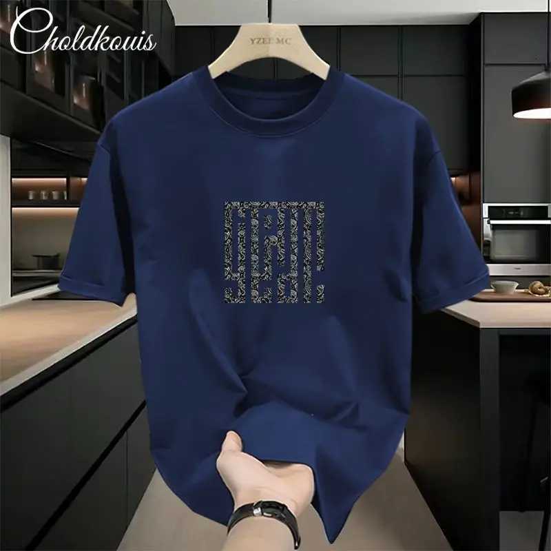 Men's Luxury Casual 3D Print T-Shirt Cotton Crew Neck Short Sleeve Loose INS Couple StyleT260225