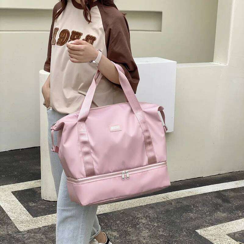 Large Capacity Lightweight Travel Sports Gym Dry Wet Handbag for Women Female Swimming Shoulder Fitness Outdoor Bag Y260225