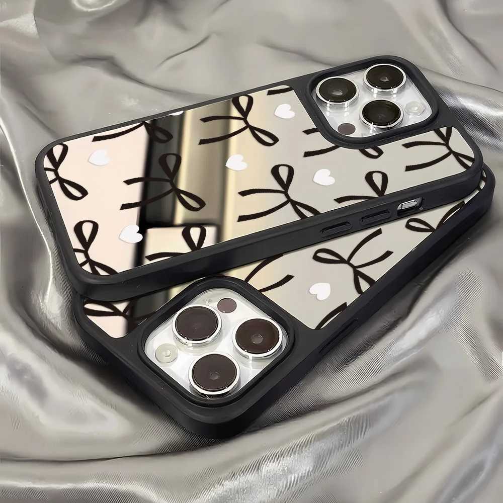 Heart Mirror Design Phone Case | Trendy Pattern Shockproof Slim Protective CoverT260225