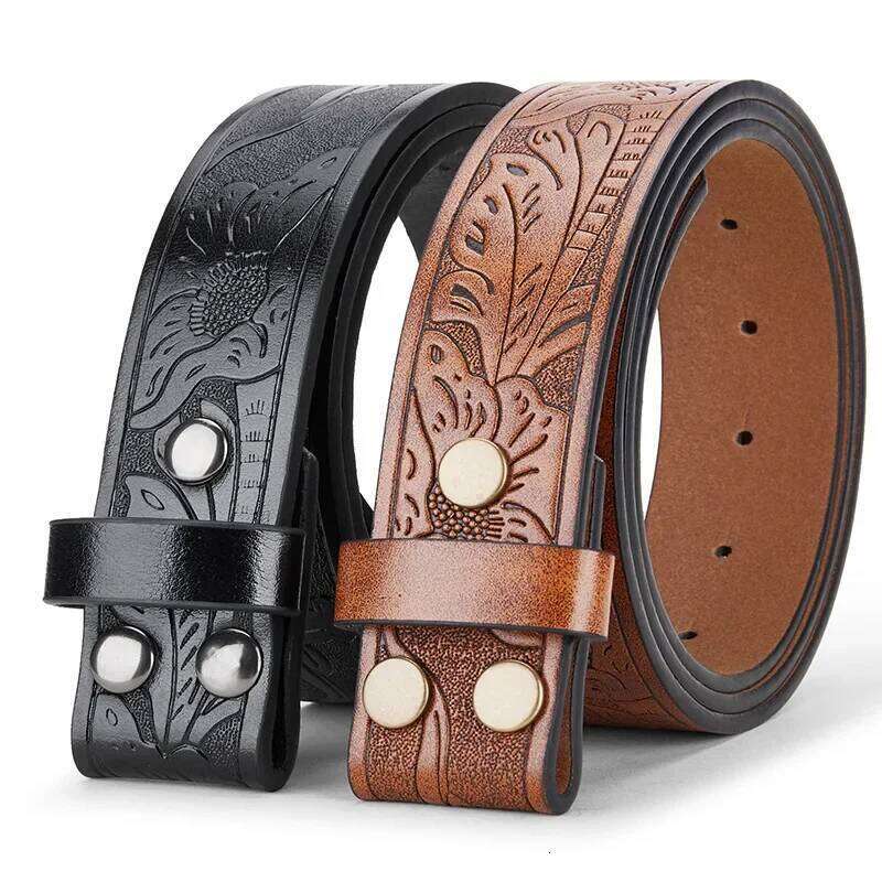 3.8cm Without Pu Leather Body No Strap for Smooth Buckle Belt High Quality Male Belts Y260225