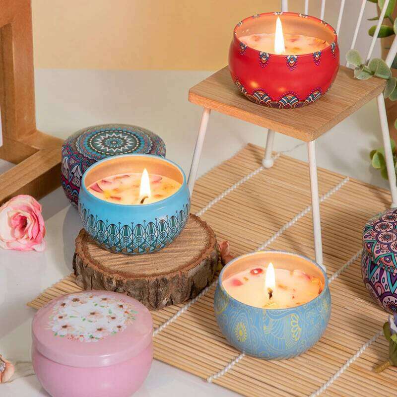 Retro Style Canned Soy Wax Candles for Daily Use Wedding and Birthday Gifts Home Decoration H260225