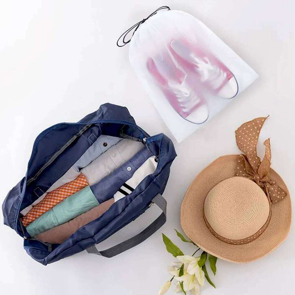 1pc-Solid Color Waterproof Folding Travel Lightweight and Large Capacity Luggage Storage Bag Y260225