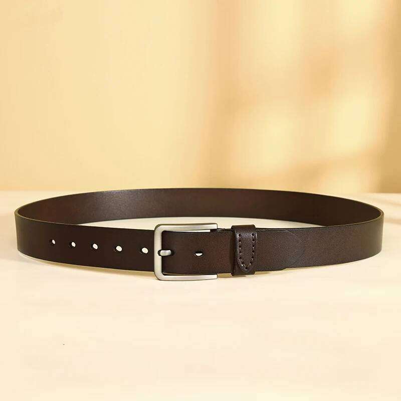 3.8CM Cowhide Buckle Top All-match Casual Jeans Belts High Quality Male Genuine Leather Belt For Men Y260225