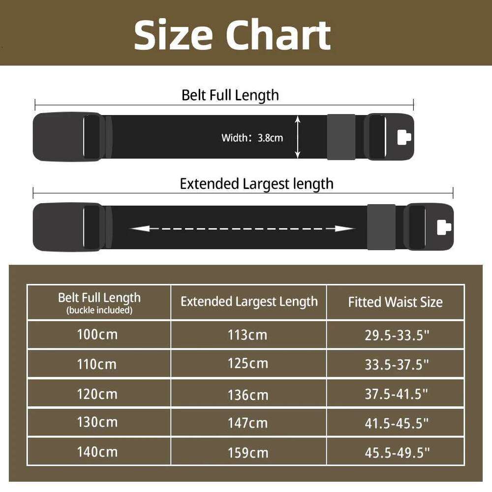 Maikun Large Size Fabric Men's Work No Hole Webbing Plastic Buckle Military Nylon Blend Web Belt Y260225