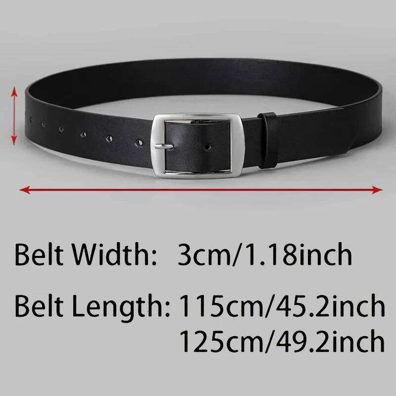New Luxury PU Leather Metal Pin Buckle High Quality Famous Brand Designer Waist Strap Belts for Jeans Men Belt Y260225