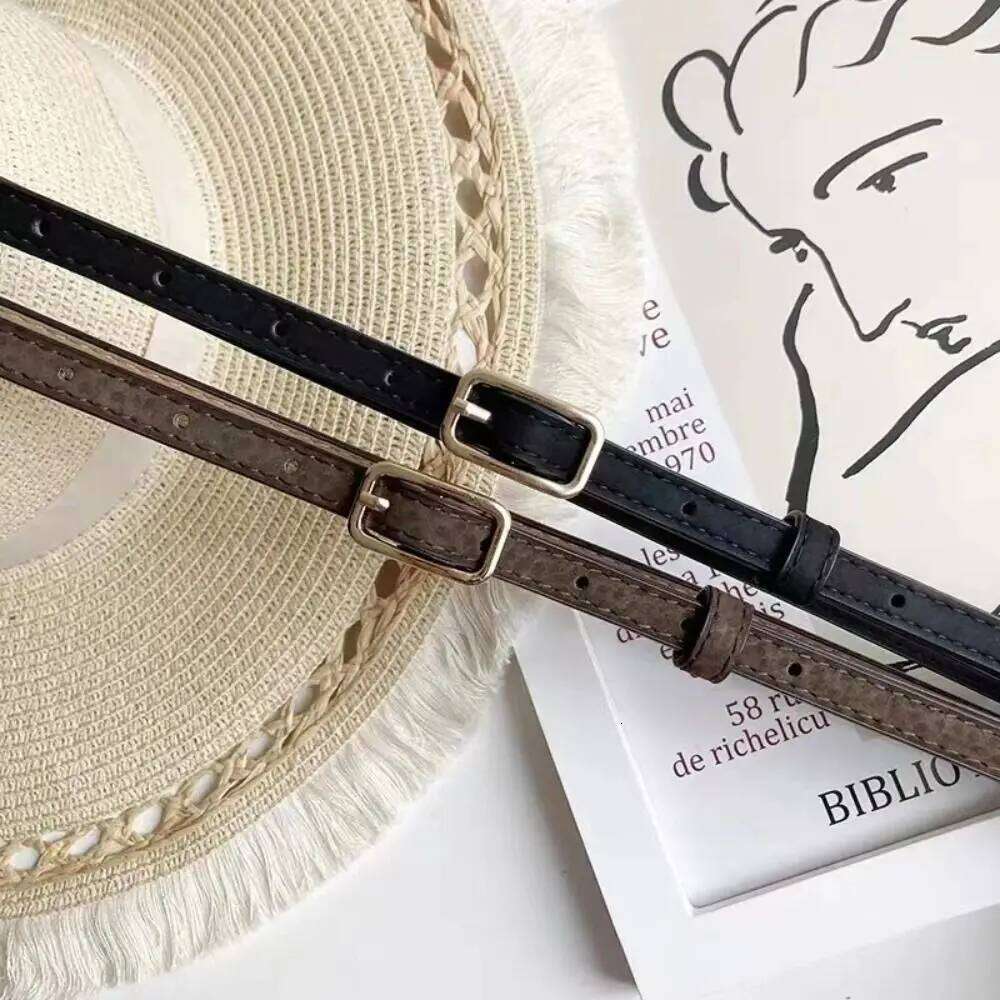 Women Luxury Design PU Leather Casual Retro Thin Belts Versatile Jeans Waist Belt Y260225