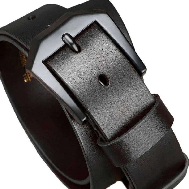 Men Leather Belt Clips Copper Needle Buckle Fashionable Casual Style Business Versatile Simple High-end Feel Y260225
