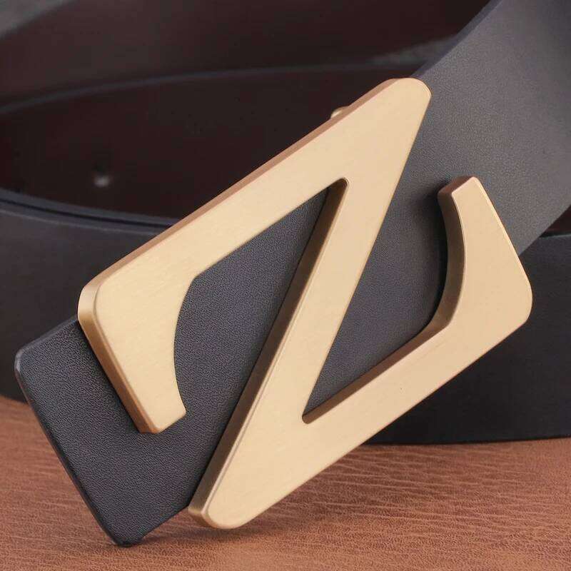 High Quality Z letter Buckle fancy 3.8cm Belts Fashion Genuine Leather Youth Jeans Designer Luxury Brand Cintos Masculinos Y260225