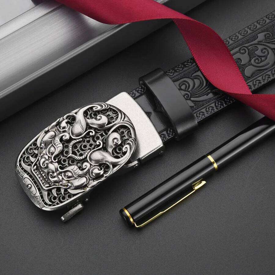 New Genuine leather retro luxury brand fashion trend business belt for men's gift Y260225