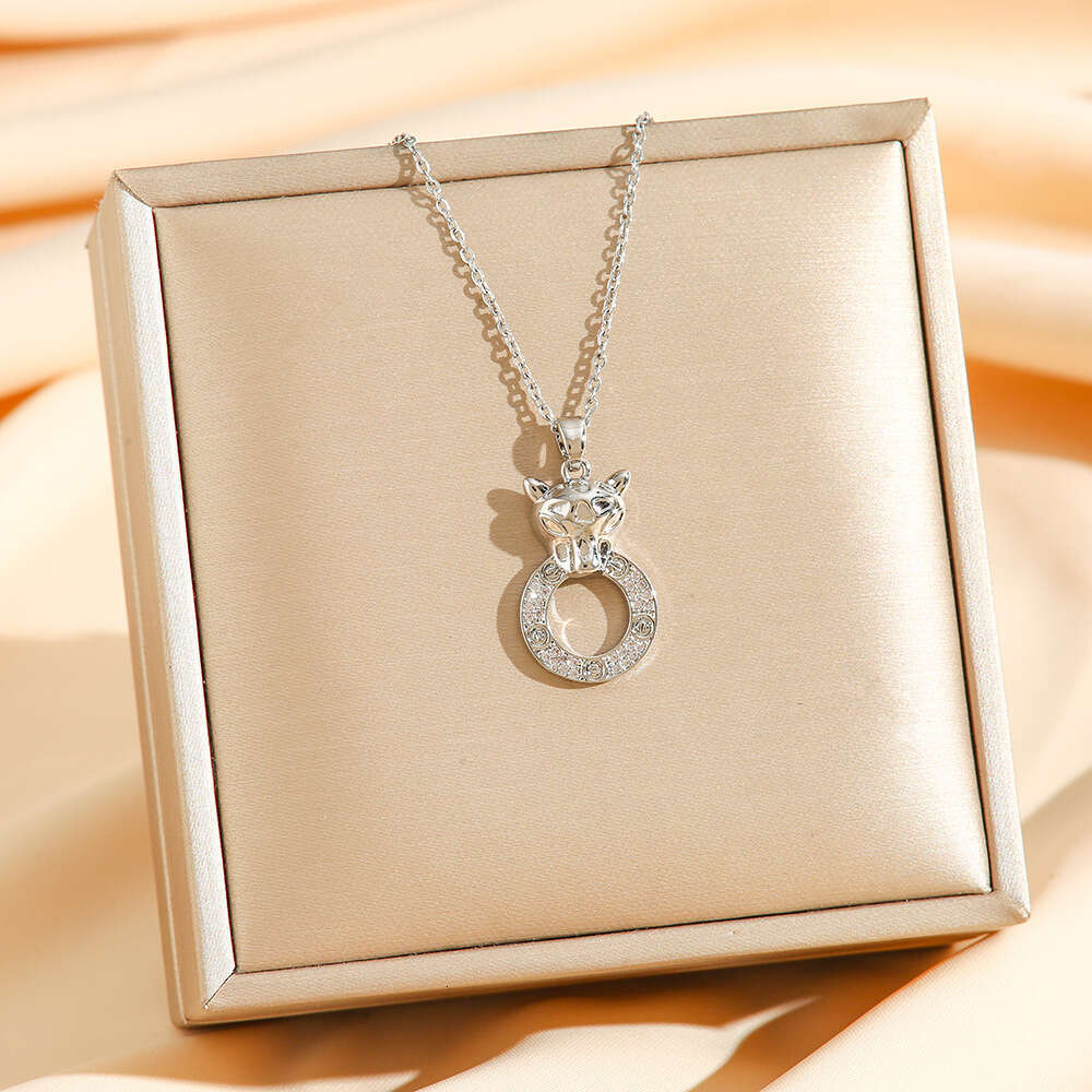 Light Luxury Auspicious Money Leopard Necklace for Women Popular Collarbone Chain