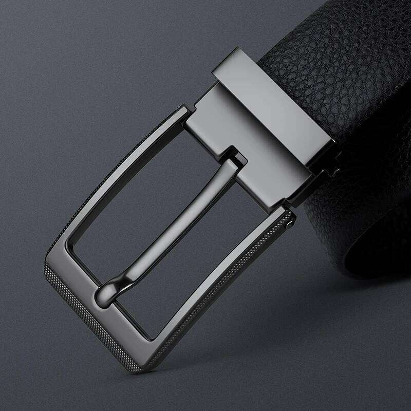 Men's needle buckle leather personalized business pants belt, simple and fashionable belt Y260225